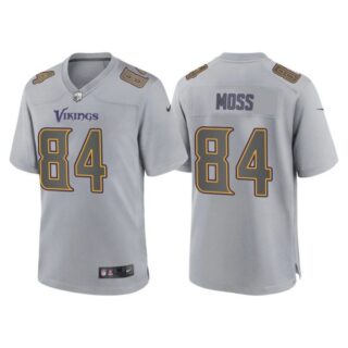 Men's Minnesota Vikings Randy Moss Gray Atmosphere Fashion Stitched Jersey
