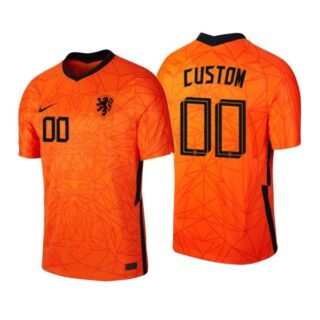 Men's Custom Netherlands National Orange Home Jersey
