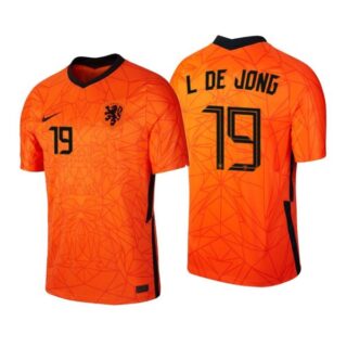Men's Luuk De Jong Netherlands National Orange Home Jersey