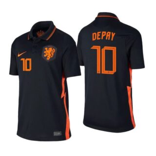 Men's Memphis Depay Netherlands National Black Away Jersey