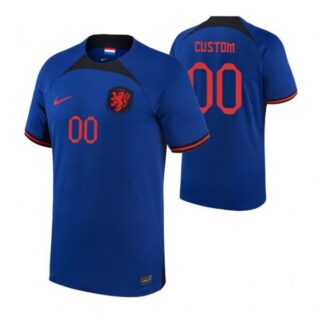 Youth Custom Netherlands National Team Blue Away 2022-23 Jersey
