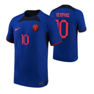 Youth Memphis Depay Netherlands National Team Blue Away 2022-23 Jersey