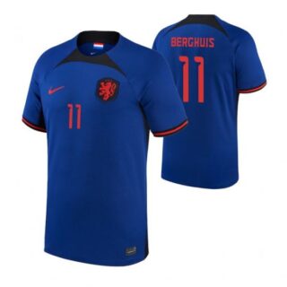 Youth Steven Berghuis Netherlands National Team Blue Away 2022-23 Jersey