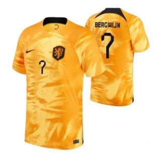 Youth Steven Bergwijn Netherlands National Team Orange Home 2022-23 Jersey