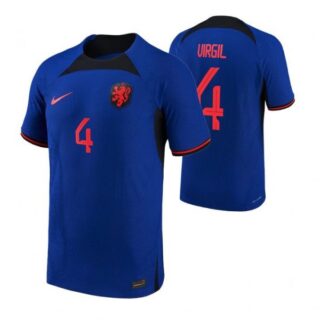 Youth Virgil Van Dijk Netherlands National Team Blue Away 2022-23 Jersey