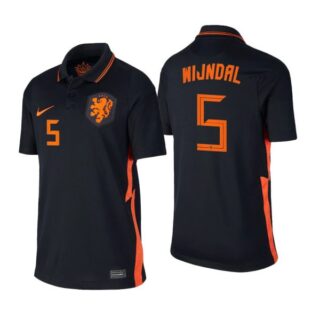 Men's Owen Wijndal Netherlands National Black Away Jersey