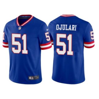 Women's New York Giants Azeez Ojulari Royal Classic Vapor Limited Stitched Jersey