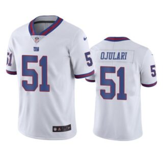 Men's #51 Azeez Ojulari New York Giants Limited Stitched Jersey White