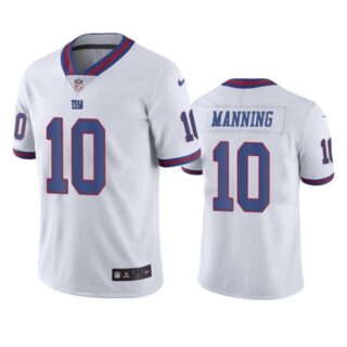 Men's #10 Eli Manning New York Giants Limited Stitched Jersey White