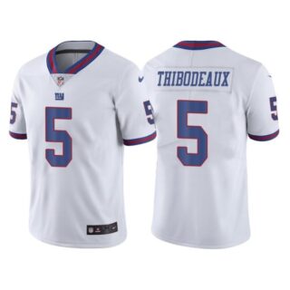 Men's New York Giants Kayvon Thibodeaux 2022 NFL Draft Stitched Jersey White Color Rush Limited