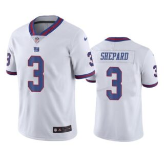 Men's #3 Sterling Shepard New York Giants Limited Stitched Jersey White