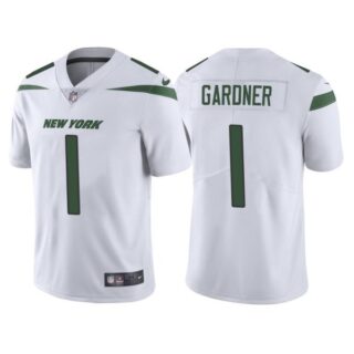 Men's New York Jets Ahmad Gardner 2022 NFL Draft Stitched Jersey White