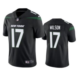 Men's New York Jets Garrett Wilson 2022 NFL Draft Stitched Jersey Black