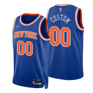 Men's Custom New York Knicks 75th Anniversary Diamond Jersey