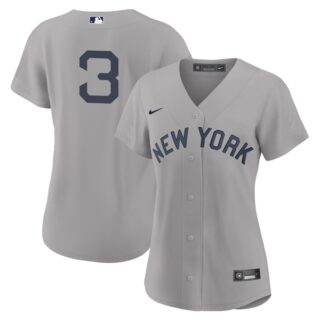 Women New York Yankees #3 Babe Ruth Field of Dreams Throwback Jersey Stitched