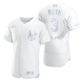 Men's Babe Ruth New York Yankees Flex Base Jersey White Award
