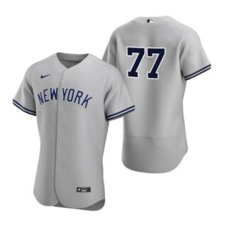 Men's Clint Frazier New York Yankees Flex Base Jersey Gray