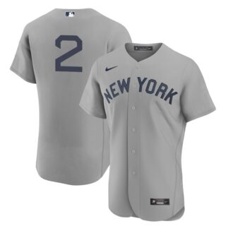 Men's - Flex Base New York Yankees #2 Derek Jeter Field of Dreams Throwback Jersey Stitched