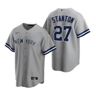 Men's Giancarlo Stanton New York Yankees Cool Base Jersey Gray
