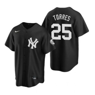 Men's Gleyber Torres New York Yankees Cool Base Jersey Black