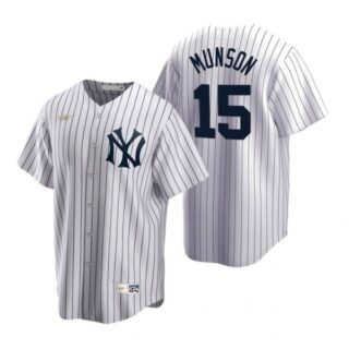 Men's Thurman Munson New York Yankees Cool Base Jersey White