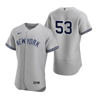 Men's Zack Britton New York Yankees Flex Base Jersey Gray