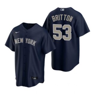 Men's Zack Britton New York Yankees Cool Base Jersey Navy