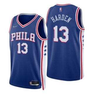 Men's Philadelphia 76ers James Harden 2022 Diamond Jersey 75th Anniversary -