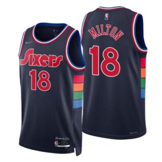 Men's Shake Milton Philadelphia 76ers 75th Anniversary Diamond Jersey