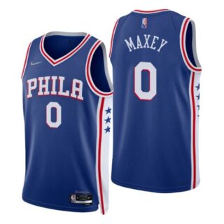 Men's Tyrese Maxey Philadelphia 76ers 75th Anniversary Diamond Jersey