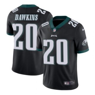 Men's Brian Dawkins Philadelphia Eagles Vapor Limited Jersey Stitched Black