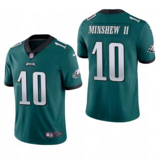 Men's #10 Gardner Minshew II Philadelphia Eagles Vapor Limited Jersey Stitched Midnight Green
