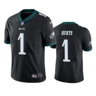 Men's Jalen Hurts Philadelphia Eagles Vapor Limited Jersey Stitched Black