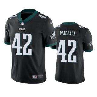 Men's K'Von Wallace Philadelphia Eagles Vapor Limited Jersey Stitched Black