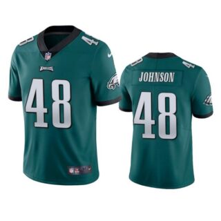 Men's Patrick Johnson Philadelphia Eagles Vapor Limited Jersey Stitched Midnight Green