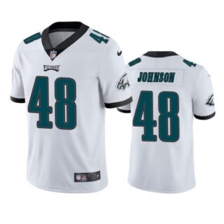 Men's Patrick Johnson Philadelphia Eagles Vapor Limited Jersey Stitched White