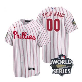 Youth Philadelphia Phillies Custom 2022 World Series White Stitched Jersey