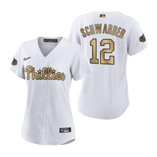 Women's Kyle Schwarber Philadelphia Phillies 2022 MLB All-Star Game White Stitched Jersey