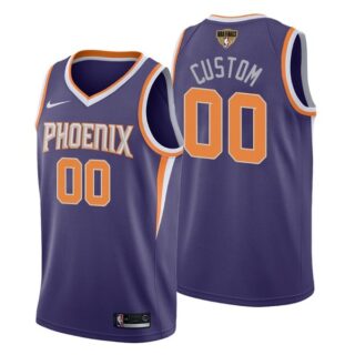 Men's Custom Phoenix Suns 2021 NBA Finals Jersey Purple Icon Editon