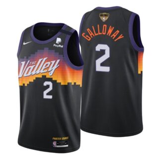 Men's #2 Langston Galloway Phoenix Suns 2021 NBA Finals Jersey Black City Editon
