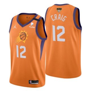 Men's #12 Torrey Craig Phoenix Suns 2021 NBA Finals Jersey Statement Orange