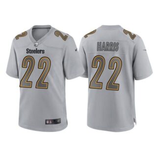 Men's Pittsburgh Steelers Najee Harris Gray Atmosphere Fashion Stitched Jersey