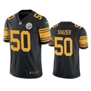 Men's #50 Ryan Shazier Pittsburgh Steelers Black Color Rush Limited Jersey Stitched