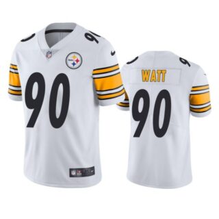 Men's #90 T.J. Watt Pittsburgh Steelers Vapor Limited Jersey Stitched White