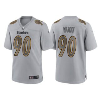 Men's Pittsburgh Steelers T.J. Watt Gray Atmosphere Fashion Stitched Jersey