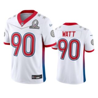 Men's T.J. Watt Pittsburgh Steelers 2022 AFC Pro Bowl Stitched Jersey White