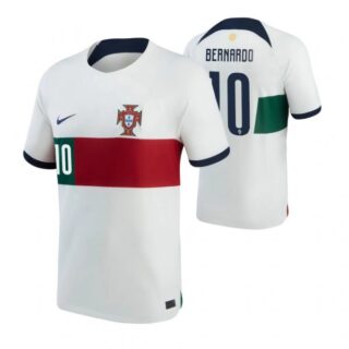 Men's Bernardo Silva Portugal National Team White Away Soccer Jersey 2022-23