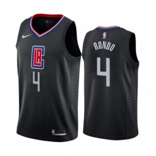 Men's Rajon Rondo Los Angeles Clippers Basketball Jersey Black Statement