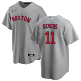 Men's Boston Red Sox #11 Rafael Devers Jersey Cool Base Gray