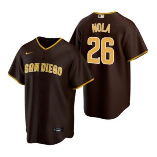 Men's #26 Austin Nola San Diego Padres Cool Base Jersey Brown